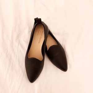 Frank and Oak black leather pointed flats